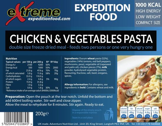 Picture of Extreme Freeze Dried Main Meal - 1000 Cal.