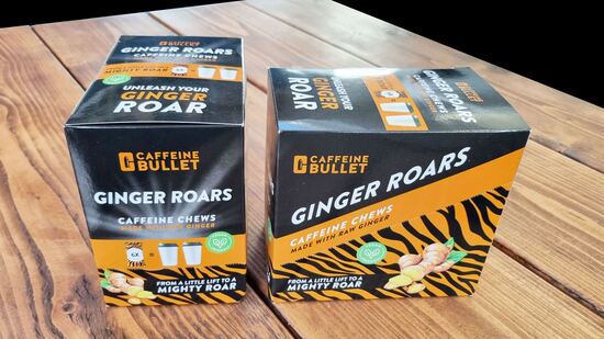 Picture of Caffeine Bullet: Ginger Roars (12 packs of 6 chews)