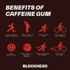 Picture of Blockhead Caffeine Gum Extra Strength - 12 Packs (7 x 100mg caffeine gums per pack)