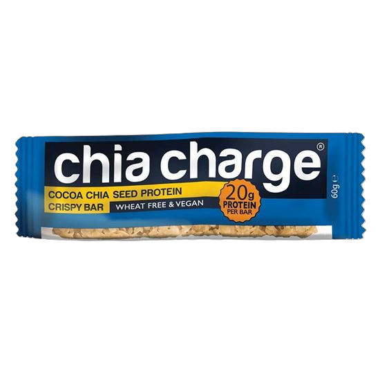 Chia Charge Crispy Vegan Protein Bars (10 x 60g Bars) | UNNU