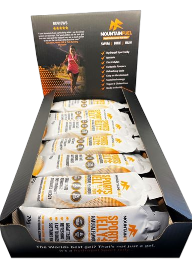 Picture of Mountain Fuel: Natural Sports Jelly + with Caffeine (Box 24 x 70g gels)