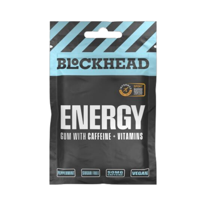 Picture of Blockhead Caffeine Gum - 12 Packs (7 x 50mg caffeine gums per pack): OUT OF STOCK