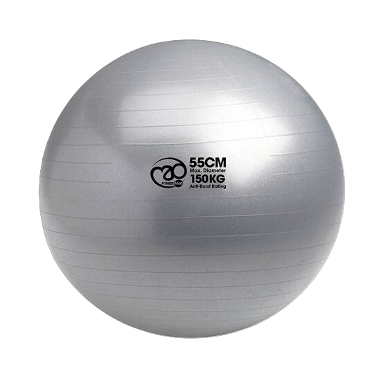 Picture of Mad Fitness: 150Kg Anti-Burst Swiss Ball & Pump - 55cm Silver (FBALL10055)