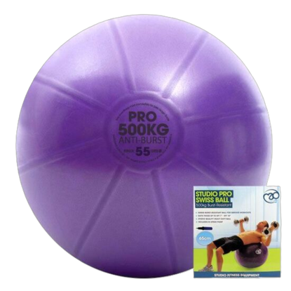 Picture of Mad Fitness: 500Kg Swiss Ball & Pump - 55cm Purple (FBALLSP55K)