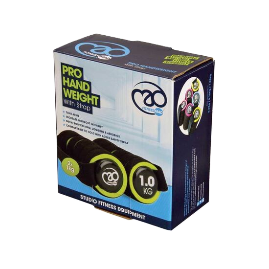 Picture of Mad Fitness: Pro Handweight 2 x 1Kg Green (FDBELLHAND1)