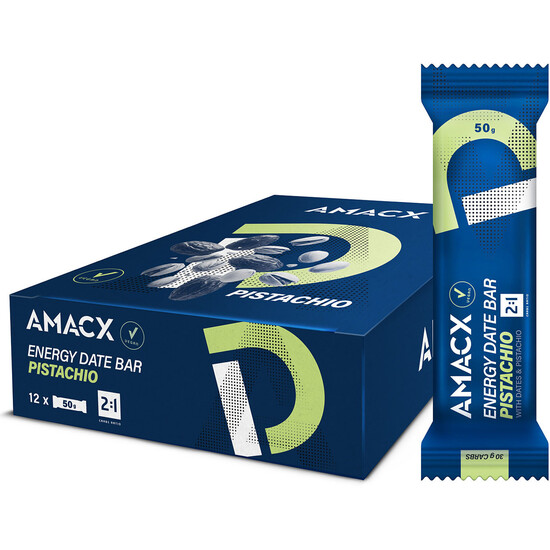 Picture of OUT OF STOCK: AMACX Energy Date Bar Pistachio (12 x 50g)